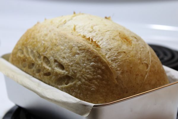 Rustic Loaf In Stainles Steel Loaf Pan